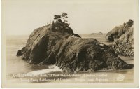 Battle Rock at Port Orford Scene of Indian Conflict - Sawyer