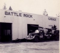 Building Battle Rock Garage Log Truck c1940