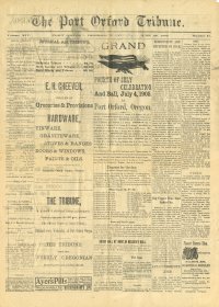 1905 Port Orford Tribune Front Page