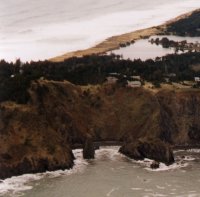 Aerial Port Orford Nellies Cove 2002 08