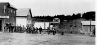 Building Port Orford Harbor Drive and 6th Bank Opening Day c1888