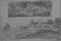 City of Port Orford Drawing - 1856 Port Orford Harpers Magazine 1