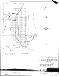 City of Port Orford Map - 1936 Forest Fire Defense