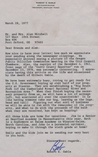 bob gable letter 1977.03.28