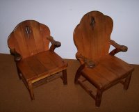 gable myrtlewood chairs-1