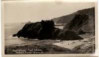 Hwy 101 - Battle Rock - Port Orford - Dot Dotson - c1940