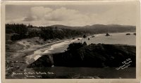 Hwy 101 - Scene at Port Orford Ore - Hiway 101 - Dot Dotson - c1940