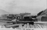 SS Frogner with logs at PO Dock circa 1925