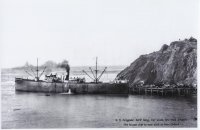 SS Frogner - the largest ship to ever dock in Port Orford - 1920 - Nix