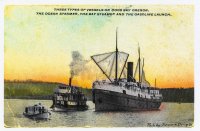 Three types of vessels - Coos Bay, Oregon - Date Unknown - Nix