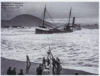 Wreck of the SS Cottoneva - Battle Rock Beac - Port Orford, Oregon - Feb. 1937 - Nix