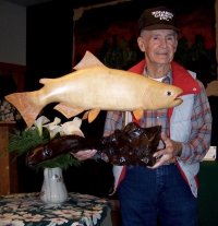 Sandie Todds brother - Arval Marple - Samon Woodcarving.