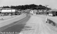 View Port Orford south entrance Hwy 101 c1953