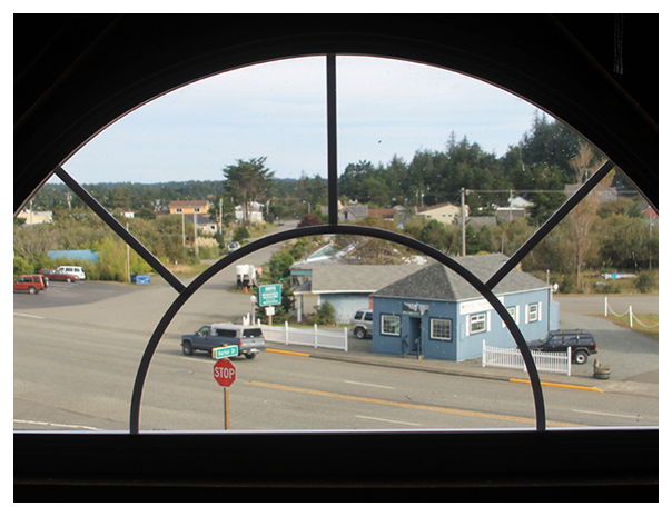Port Orford as seen from the Art Attic at Point.B Studio.
